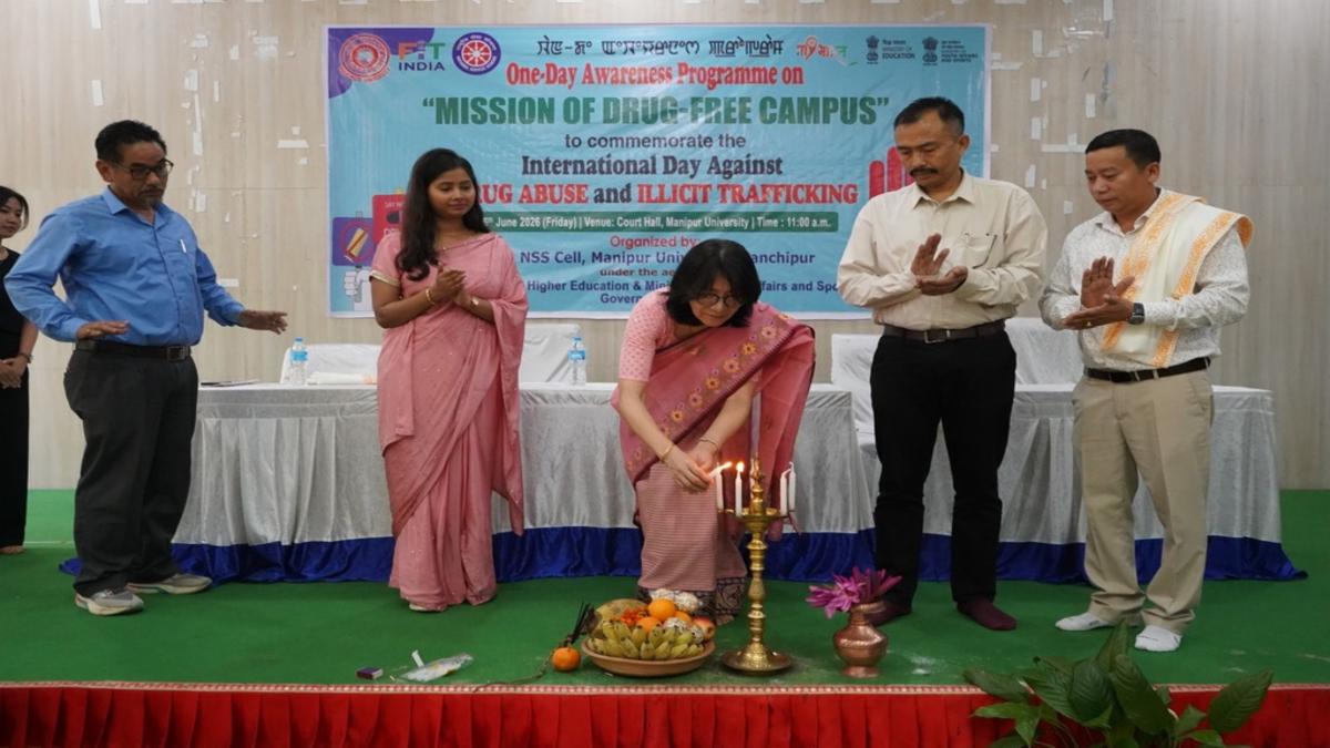 मणिपुर यूनिवर्सिटी में ड्रग-फ्री कैंपस मिशन पर जागरूकता कार्यक्रम आयोजित